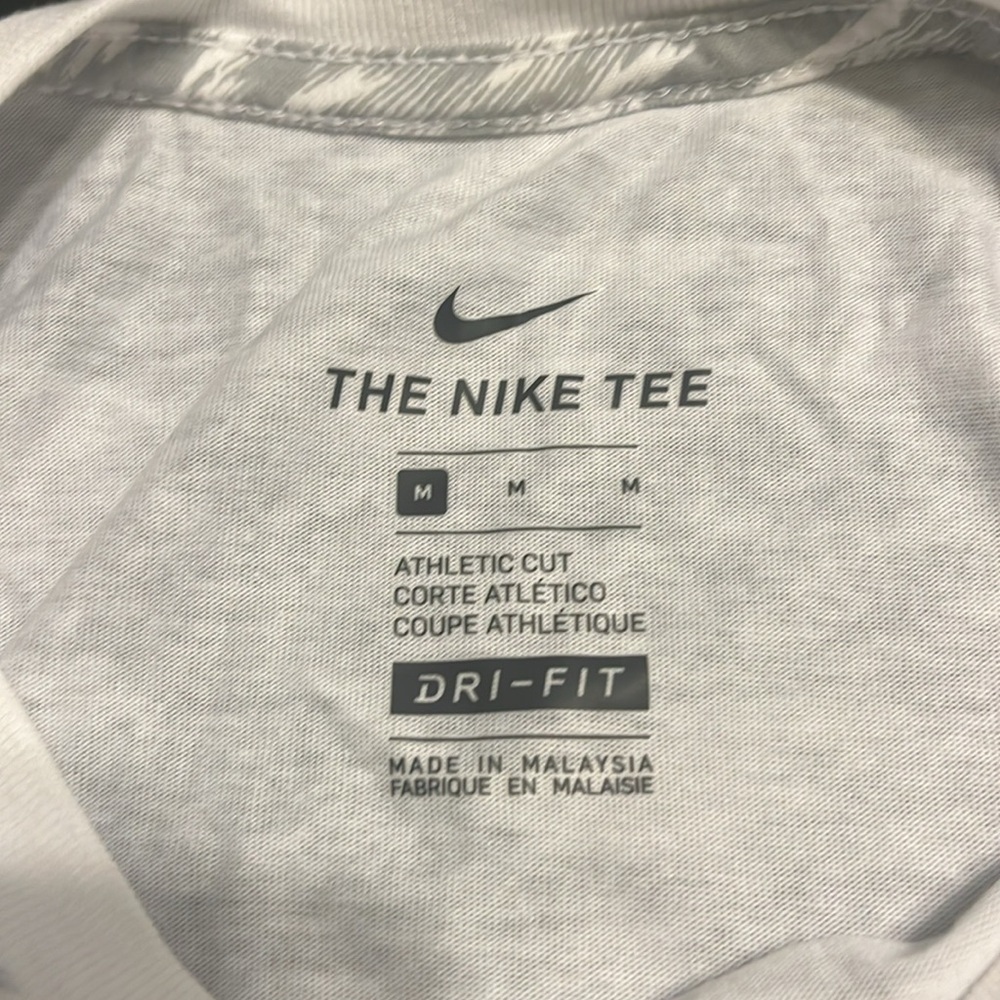 Nike elite men's long sleeve tee size med- white /gray - Picture 4 of 5